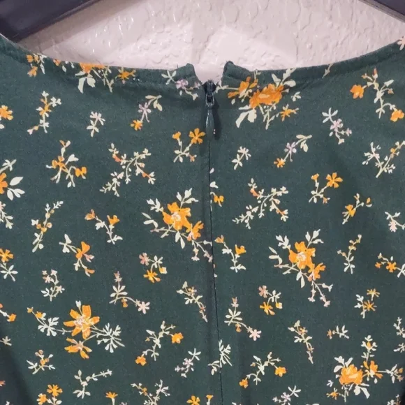 MADEWELL Floral Green Dress - Picture 8 of 16